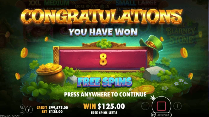 The Blarney Stone - pokretanje Free Spins runde