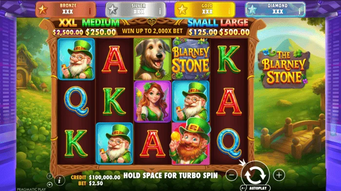 The Blarney Stone - ekran igre u aktivnoj sesiji